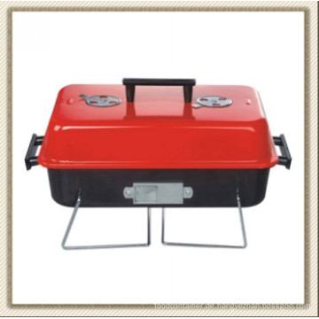 Roter tragbarer Grill, Grill mit Deckel (CL2C-ADJ05)